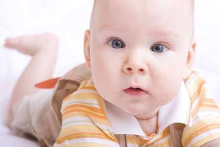 Cute baby looking to the camera