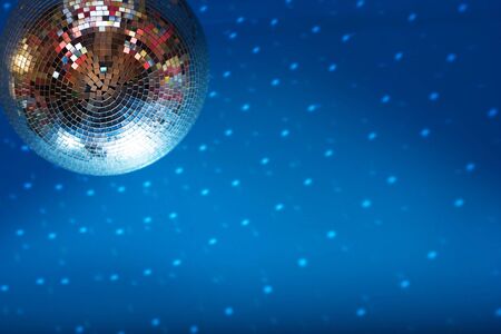 discoball in night club, low DOF, copy space on rightの写真素材