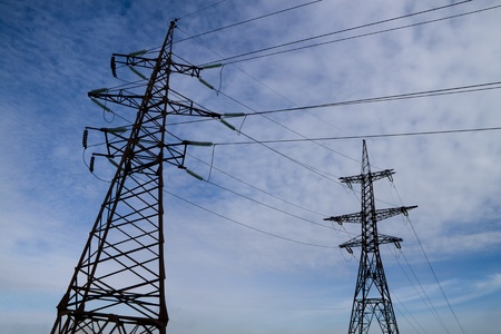 Reliance power against the skyの写真素材