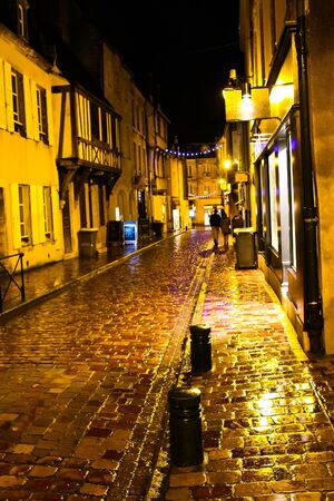 Christmas night in Bayeux. Normandy, Franceの写真素材