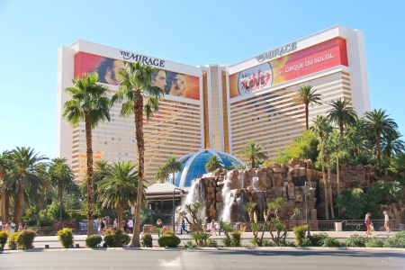 LAS VEGAS, NEVADA, USA - OCTOBER 20 :  The Mirage hotel on October 20, 2013 in Las Vegas, The Mirage hotel and casino is a 3,044 roomt .The Beatles  Love is written and directed by Dominic Champagne のeditorial素材