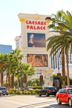 LAS VEGAS, NEVADA, USA - OCTOBER 20 :  Caesar's Palace on the Vegas Strip on October 20, 2013 in Las Vegas, Caesar's Palace hotel opened in 1966 and has a Roman Empire theme. のeditorial素材