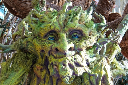 LAS VEGAS, NEVADA, USA - OCTOBER 21, 2013 : Autumn theme in a greenhouse at Bellagio Hotel in Las Vegas, Bellagio Hotel and Casino opened in 1998. This luxury hotel owned by MGM Resorts Internationalのeditorial素材