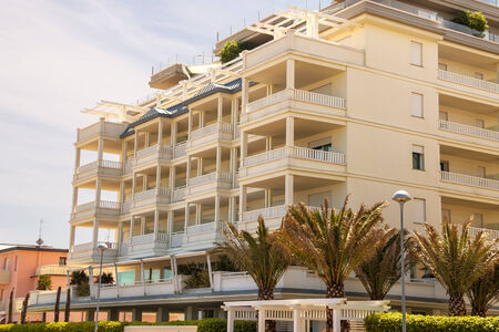 Spa hotel on the coast in Cervia, Italyのeditorial素材
