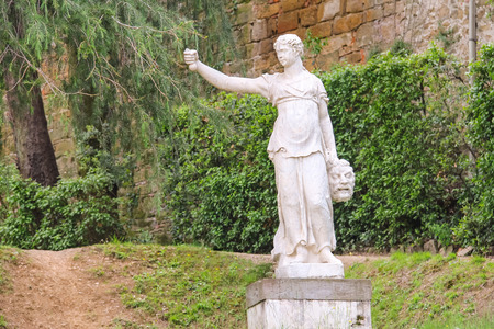 FLORENCE, ITALY - MAY 08, 2014: Sculpture in the Boboli gardens, are one of the most famous works of landscape art of the XVI century.のeditorial素材