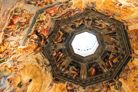 Interior of the Cathedral Santa Maria del Fiore, Florence, Italyのeditorial素材