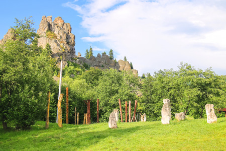 Mountain - fortress in the historical and cultural reserve "Tustan". Ukraineのeditorial素材