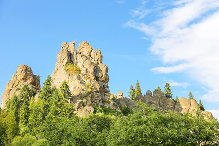 Mountain - fortress in the historical and cultural reserve "Tustan". Ukraineのeditorial素材