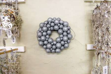 Taneto, Italy - December 22, 2014: Great Cristmas market "Villaggio di Babbo Natale" in the garden center Mondoverde. Taneto, Italyのeditorial素材