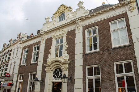 Haarlem, the Netherlands - June 20, 2015: Beautiful old building on Kruisstraat street (clothing store Scotch & Soda). Haarlem is the popular holland tourist centreのeditorial素材