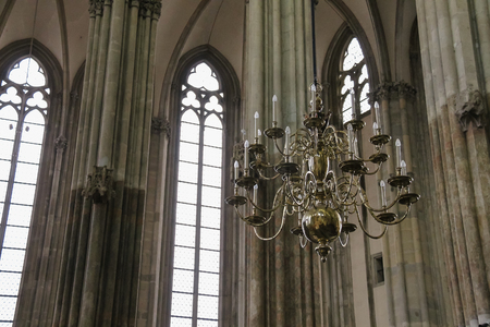 Details of the interior of St. Martins Cathedral in Utrecht, the Netherlandsのeditorial素材