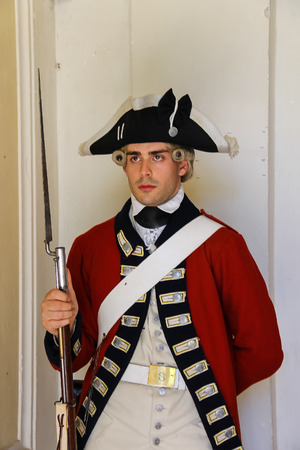 Villa Sorra, Italy - July 17, 2016: Man in historical costume on Napoleonica event. Costumed...