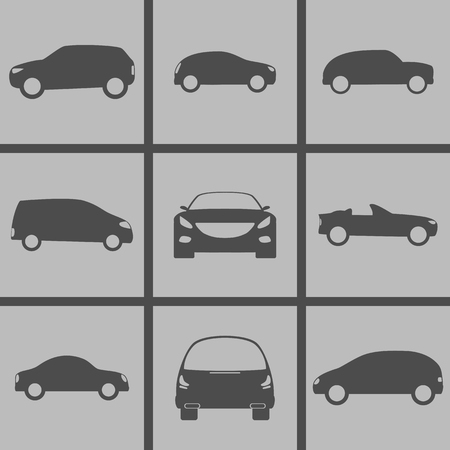Set of Icons on a theme Carsのイラスト素材