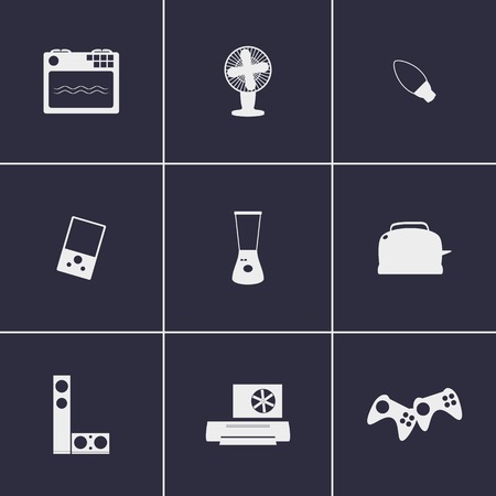 Set of icons on a theme electronicsのイラスト素材