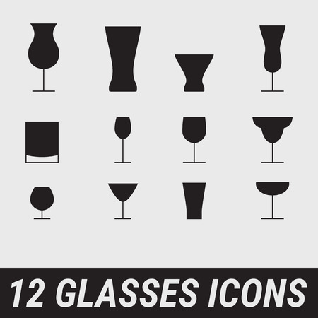 Drink Glass iconsのイラスト素材