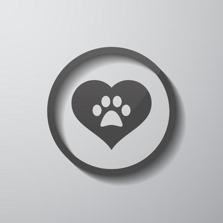 illustration on the theme of love for animals with shadow and glareのイラスト素材