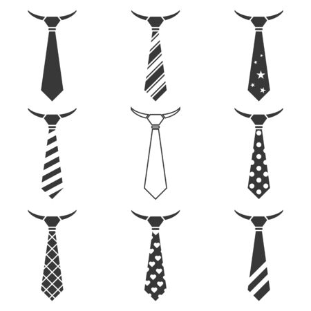 Set of isolated icons on a theme tiesのイラスト素材