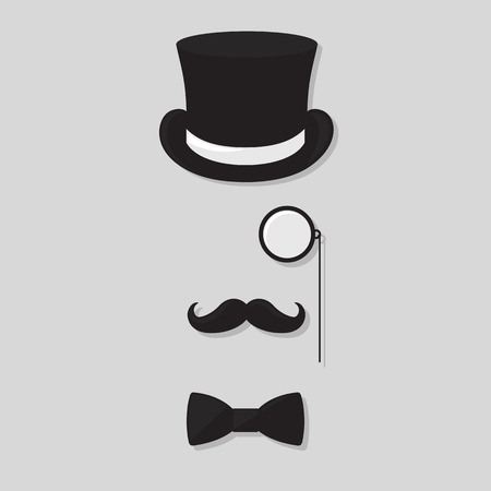 Illustration of a gentleman icon designのイラスト素材