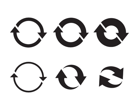 Update icons set, black on a white background.のイラスト素材