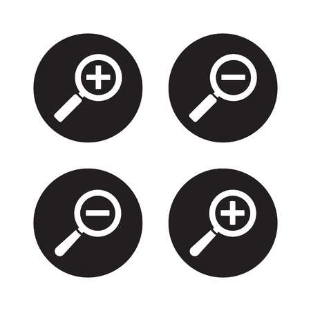 Magnify icon, zoom In and zoom out iconsのイラスト素材