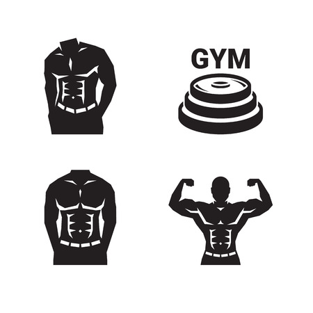 Bodybuilding gym logoのイラスト素材