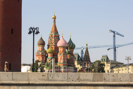 Moscow, Russia - August 19, 2017:Moscow. Russia. St. Basils Cathedral