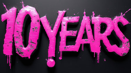 word overes on a black background with pink paint splashesの素材