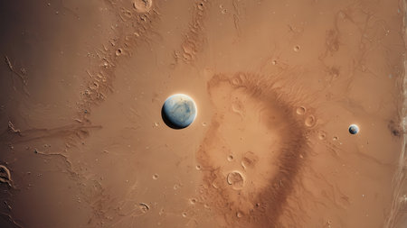 Planets and galaxy, science fiction wallpaper. Beauty of deep space.の素材