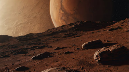 3D Rendering of an Alien Planet - 3D Illustrationの素材