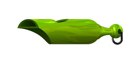 simple green plastic whistle for coachingのイラスト素材
