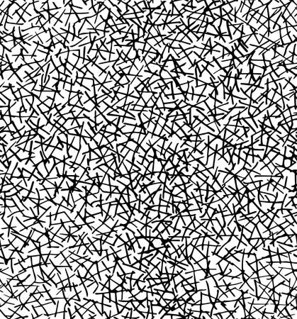 abstract seamless pattern, straw or grass, textured rough surface, spider net, vector illustration with black ink lines isolated on a white background in doodle and hand drawn styleのイラスト素材