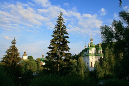 panoramic view of  monastery complex in Kiev. Ukraine
