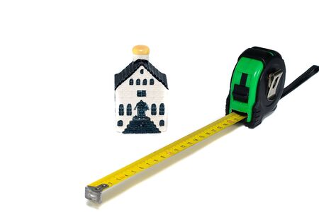  house and ruler. business conceptの写真素材