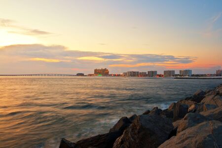 Beautiful beach sunsetの写真素材