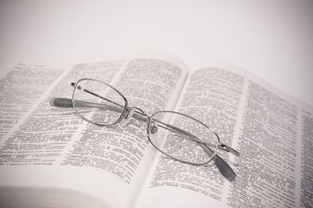  Book and Glasses. Vintage styleの写真素材