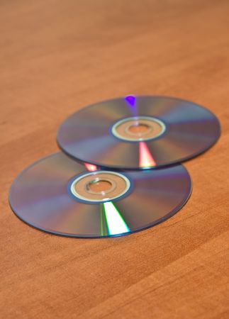 Compact disc on the table