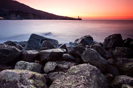 sunrise over oceanの写真素材