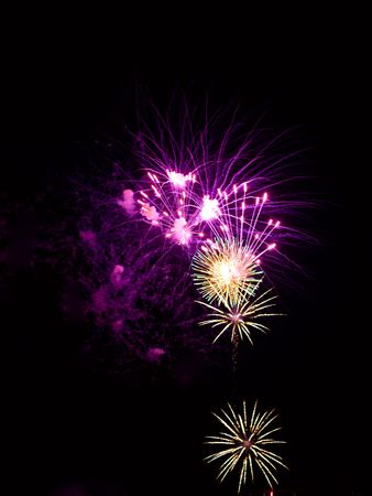 Big fireworks on the night skyの写真素材