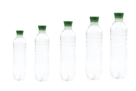 Bottles of water isolated on the white
