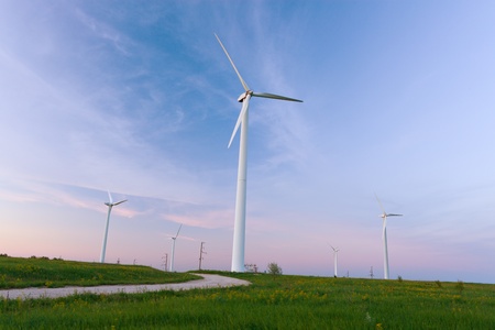 Wind power stationの写真素材