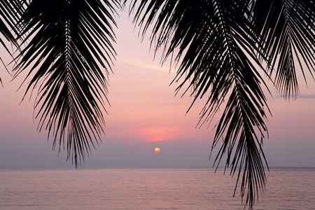 Ocean sunset. Koh Samui Island, Thailand.の写真素材