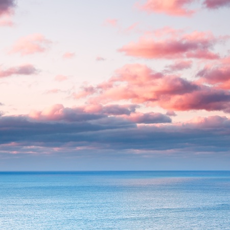 Cloudy morning seascapeの写真素材