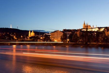 Prague at night. Czech Republicの写真素材