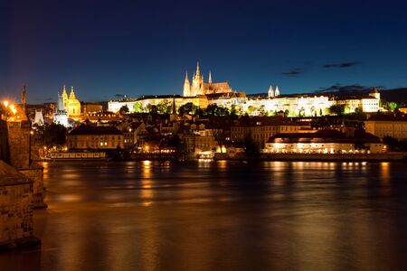 Prague at night. Czech Republicの写真素材