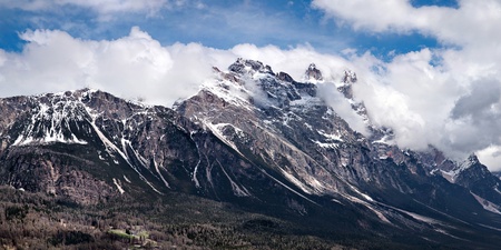 Dolomites mountains above Cortina Dの写真素材
