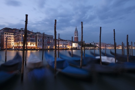 Venice at night, Italyの写真素材