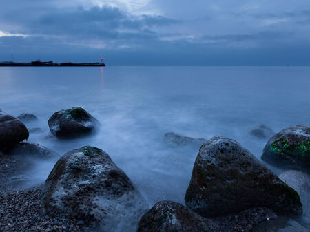 Cloudy morning seascape  Yalta, Crimea, Ukraineの写真素材