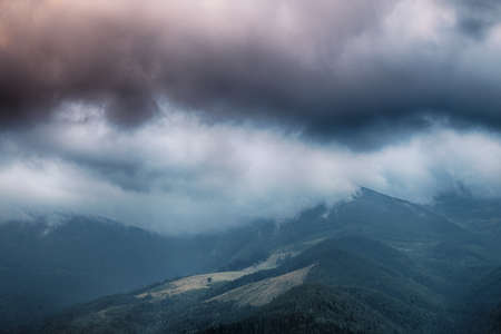 Carpathian mountains before rain, Ukraineの写真素材