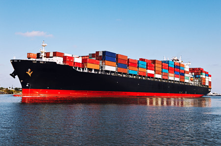 Cargo ship at the portの写真素材