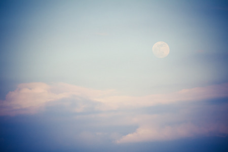 Sky and moonの写真素材